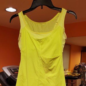 Lululemon exercise top, bright yellow